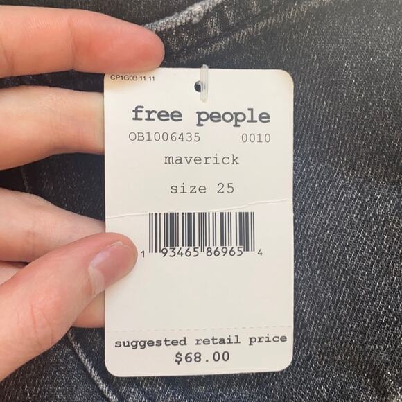 NWT Free‎ People Black Raw Hem Bailey Denim Skirt - Picture 6 of 7